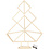 Creativ Company Geometrische kerstboom van hout, H: 40 cm, B: 31 cm, 1 stuk