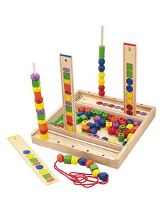 VIGA VIGA Kralenspel, H: 4 cm, L: 33 cm, B: 33 cm, 94 onderdelen/ 1 doos