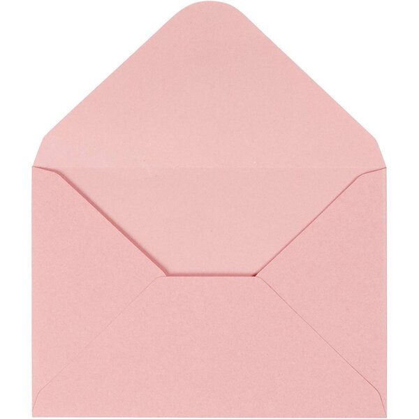 Creativ Company Enveloppen, afmeting envelop 11,5x16 cm, 110 gr, lichtrood, 10 stuk/ 1 doos