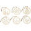Creativ Company Kerstornamenten, d 8 cm, dikte 0,3 cm, 144 stuk/ 1 doos