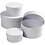 Creativ Company Ronde Dozen, H: 4+5+6+7 cm, d 8+10+12+14 cm, wit, 4 stuk/ 1 set