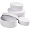 Creativ Company Ovale Dozen, H: 4+5+6+7 cm, L: 10+12+14+16 cm, wit, 4 stuk/ 1 set