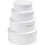 Creativ Company Ovale Dozen, H: 4+5+6+7 cm, L: 10+12+14+16 cm, wit, 4 stuk/ 1 set