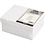Creativ Company Rechthoekige Dozen, H: 3,5+4,5+5,5+6,5 cm, afm 7,5x5 + 9,5x7 + 11,5x8,5 + 14x11 cm, wit, 4 stuk/ 1 set