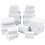 Creativ Company Rechthoekige Dozen, H: 3,5+4,5+5,5+6,5 cm, afm 7,5x5 + 9,5x7 + 11,5x8,5 + 14x11 cm, 4x4 stuk/ 1 doos