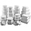 Creativ Company Dozen, d 5,5-16 cm, Inhoud kan variëren , wit, 168 div/ 1 doos
