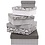 Creativ Company Vierkante Dozen, H: 4,5+5+5,5+6+6,5+7+7,5 cm, afm 9+11+13+15+17+19+21 cm, wit, 7 stuk/ 1 set