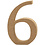 Creativ Company Cijfer, 6, H: 13 cm, dikte 2 cm, 1 stuk