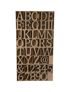 Creativ Company Houten letters, cijfers en tekens