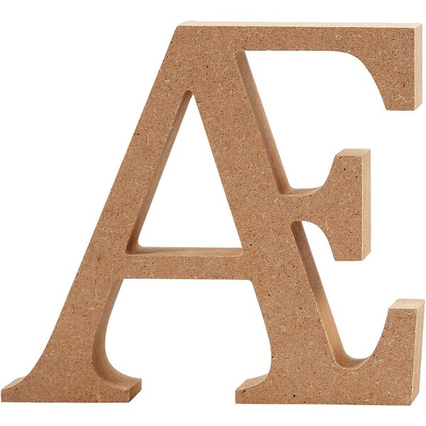 Creativ Company Letter, Æ, H: 13 cm, dikte 2 cm, 1 stuk