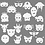 Creativ Company Maskers, 64 stuk/ 1 doos