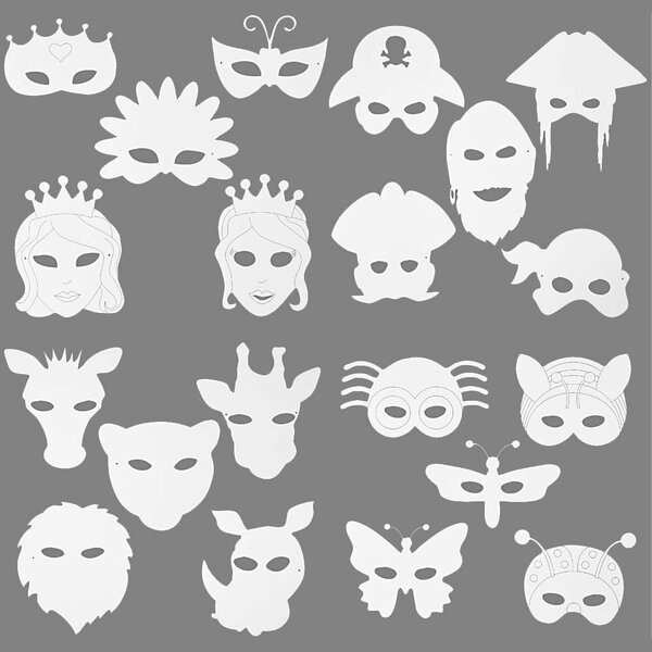 Creativ Company Maskers, 64 stuk/ 1 doos