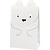 Papieren zakken, ijsbeer, H: 18 cm, afm 6x12 cm, 80 gr, wit, 6 stuk/ 1 doos