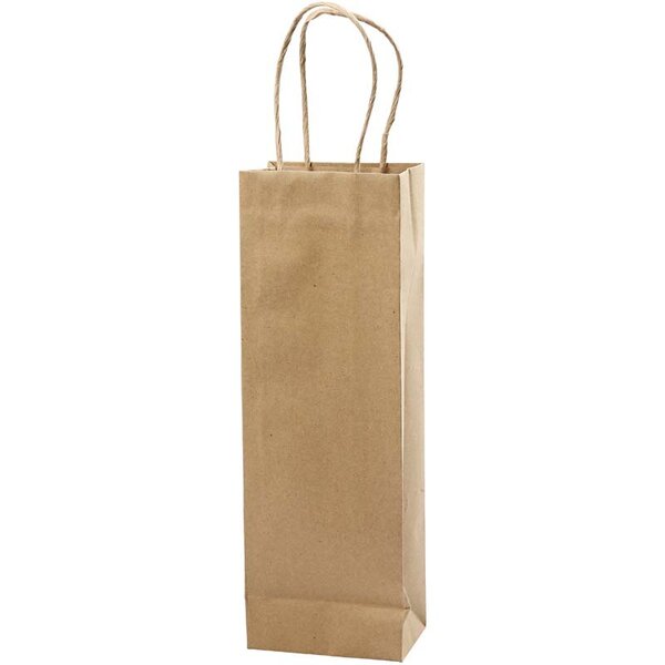 Creativ Company Papieren Zakken, H: 36 cm, B: 13x8 cm, 125 gr, bruin, 10 stuk/ 1 doos