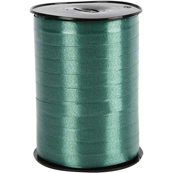 Creativ Company Cadeaulint, B: 10 mm, glossy, donkergroen, 250 m/ 1 rol