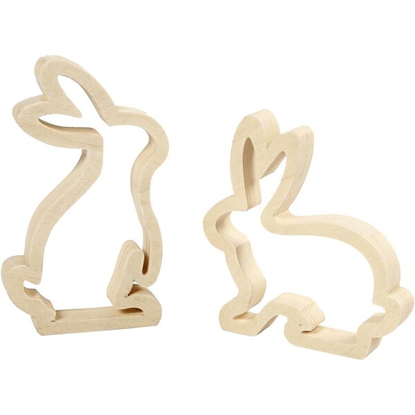 Paashazen, H: 14 cm, D: 2 cm, B: 13 cm, 2 stuk/ 1 doos