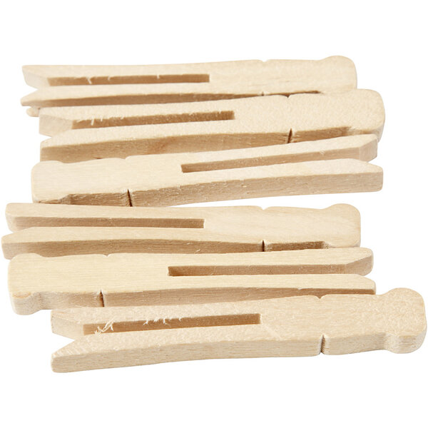 Creativ Company Wasknijpers, L: 9,5 cm, B: 1,4 cm, 100 stuk/ 1 doos