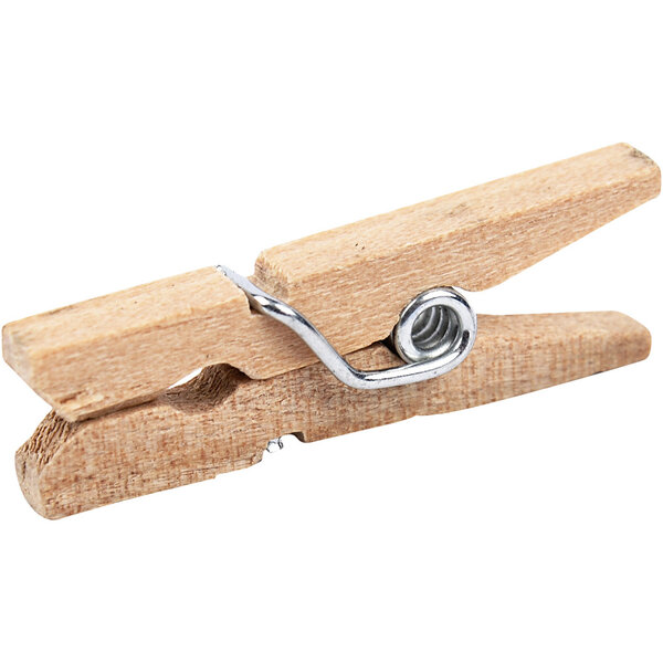 Creativ Company Wasknijpers, L: 25 mm, B: 3 mm, 30 stuk/ 1 doos