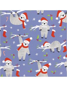 Creativ Company Inpakpapier, Luiaard, B: 50 cm, 80 gr, paars, 100 m/ 1 rol