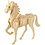 Creativ Company 3D Puzzel, paard, afm 18x4,5x16 cm, 1 stuk