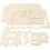 Creativ Company 3D Houten Constructie Set, Huis met balkon, afm 15,8x17,5x19,5, 1 stuk