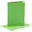 Creativ Company Kaarten en enveloppen, afmeting kaart 10,5x15 cm, afmeting envelop 11,5x16,5 cm, 110+220 gr, groen, 6 set/ 1 doos
