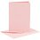 Creativ Company Kaarten en enveloppen, afmeting kaart 10,5x15 cm, afmeting envelop 11,5x16,5 cm, 110+220 gr, roze, 6 set/ 1 doos