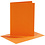 Creativ Company Kaarten en enveloppen, afmeting kaart 10,5x15 cm, afmeting envelop 11,5x16,5 cm, 110+220 gr, oranje, 6 set/ 1 doos