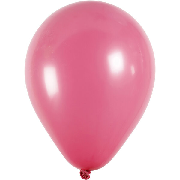 Creativ Company Ballonnen, rond, d 23 cm, donkerroze, 10 stuk/ 1 doos