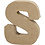 Creativ Company Letter, S, H: 10 cm, B: 8 cm, dikte 1,7 cm, 1 stuk