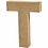 Creativ Company Letter, T, H: 10 cm, B: 7,8 cm, dikte 1,7 cm, 1 stuk