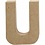 Creativ Company Letter, U, H: 10 cm, B: 8 cm, dikte 1,7 cm, 1 stuk