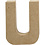 Creativ Company Letter, U, H: 10 cm, B: 8 cm, dikte 1,7 cm, 1 stuk