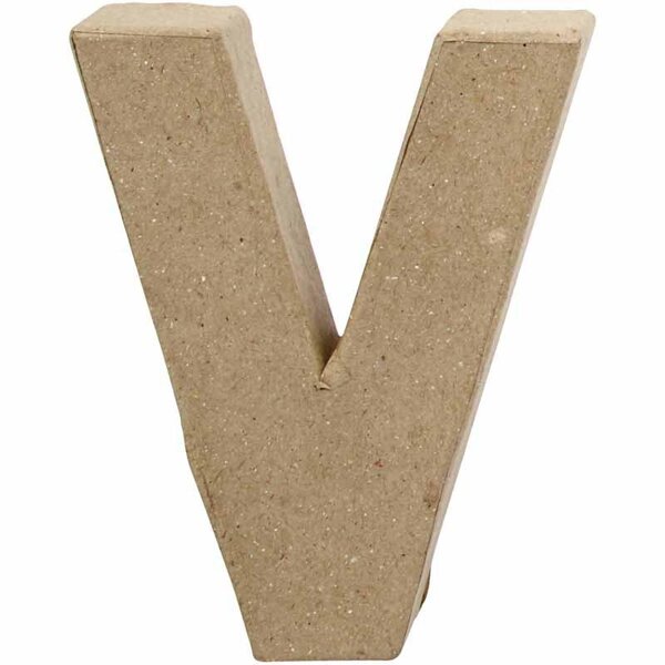 Creativ Company Letter, V, H: 10 cm, B: 8 cm, dikte 1,7 cm, 1 stuk