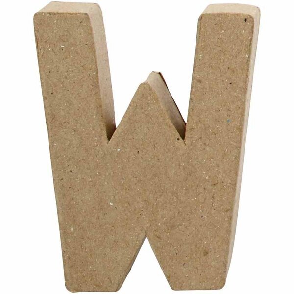Creativ Company Letter, W, H: 10 cm, B: 8,3 cm, dikte 1,7 cm, 1 stuk