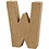 Creativ Company Letter, W, H: 10 cm, B: 8,3 cm, dikte 1,7 cm, 1 stuk