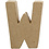 Creativ Company Letter, W, H: 10 cm, B: 8,3 cm, dikte 1,7 cm, 1 stuk