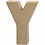 Creativ Company Letter, Y, H: 10 cm, B: 7,9 cm, dikte 1,7 cm, 1 stuk