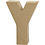 Creativ Company Letter, Y, H: 10 cm, B: 7,9 cm, dikte 1,7 cm, 1 stuk