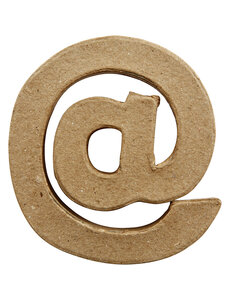 Creativ Company Teken, @, H: 10 cm, B: 9 cm, dikte 1,7 cm, 1 stuk