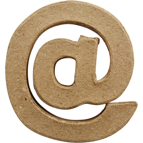 Creativ Company Teken, @, H: 10 cm, B: 9 cm, dikte 1,7 cm, 1 stuk