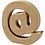 Creativ Company Teken, @, H: 10 cm, B: 9 cm, dikte 1,7 cm, 1 stuk