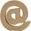 Creativ Company Teken, @, H: 10 cm, B: 9 cm, dikte 1,7 cm, 1 stuk