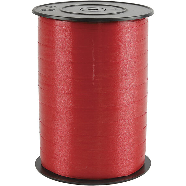 Creativ Company Cadeaulint, B: 10 mm, glossy, rood, 250 m/ 1 rol