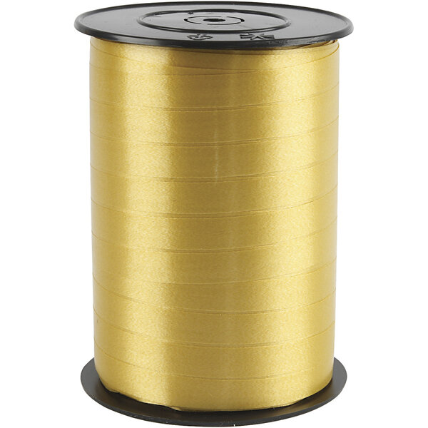 Creativ Company Cadeaulint, B: 10 mm, glossy, goud, 250 m/ 1 rol