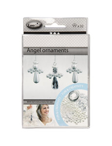  Engel ornamenten, H: 2,8 cm, 32 stuk/ 1 doos
