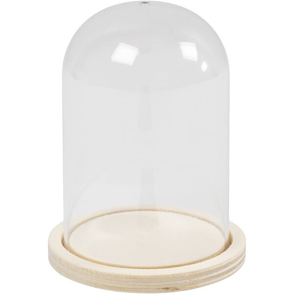 Creativ Company Klok op houten voet, H: 9,5 cm, d 6 cm, gatgrootte 3 mm, 1 stuk