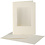 Creativ Company Passepartout kaarten , rechthoek, afmeting kaart 10,5x15 cm, afmeting envelop 11,5x16,5 cm, off-white, 10 set/ 1 doos