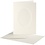 Creativ Company Passepartout kaarten , ovaal, afmeting kaart 10,5x15 cm, afmeting envelop 11,5x16,5 cm, off-white, 10 set/ 1 doos