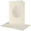 Creativ Company Passepartout kaarten , ovaal, afmeting kaart 10,5x15 cm, afmeting envelop 11,5x16,5 cm, off-white, 10 set/ 1 doos